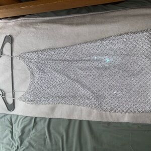 Sparkling Silver Beaded Dress